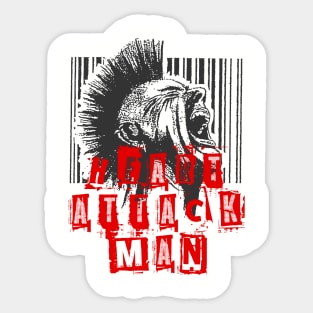 heart attack man on the barcode punk Sticker